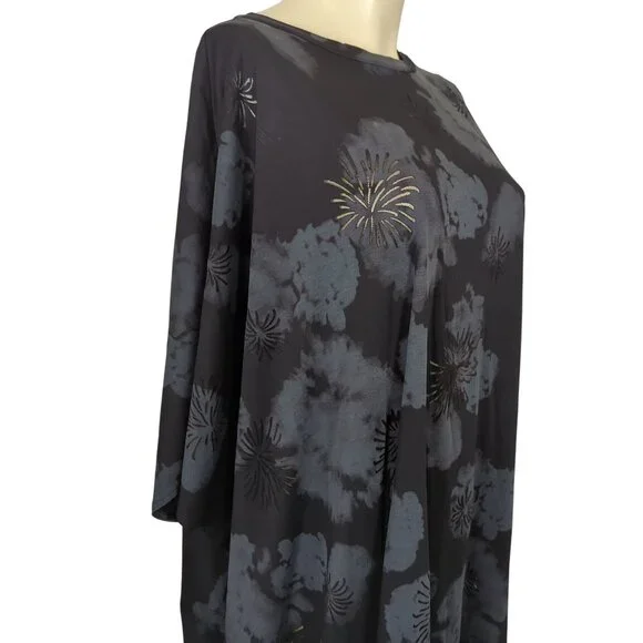 TOV Los Angeles Black Gray 42 sz 12Dress Kaftan Maxi Boho Dress
